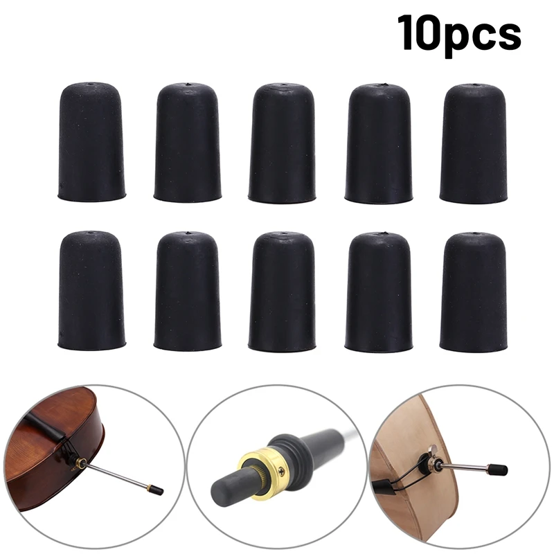 10 PCS Cello Endpin Tip Protector Mat  Endpin Tip Rubber Cello Tail Pin Case Tip Cap Protector For Cello Stringed Violin Parts