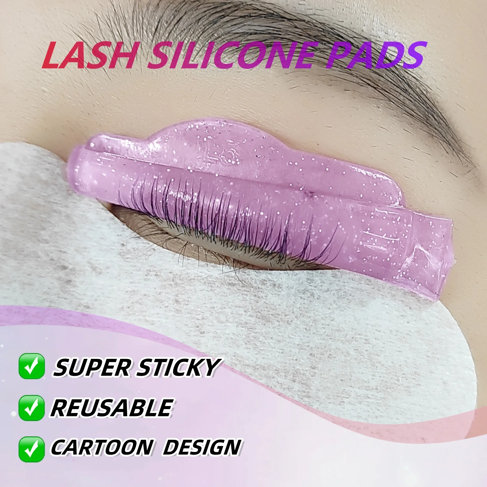 Libeauty 5 Pairs Silicone Eyelash Perming Lash Lift Pad Lifting Eyelash Curler Eeyelash Curling Iron Accessories Makeup Tools