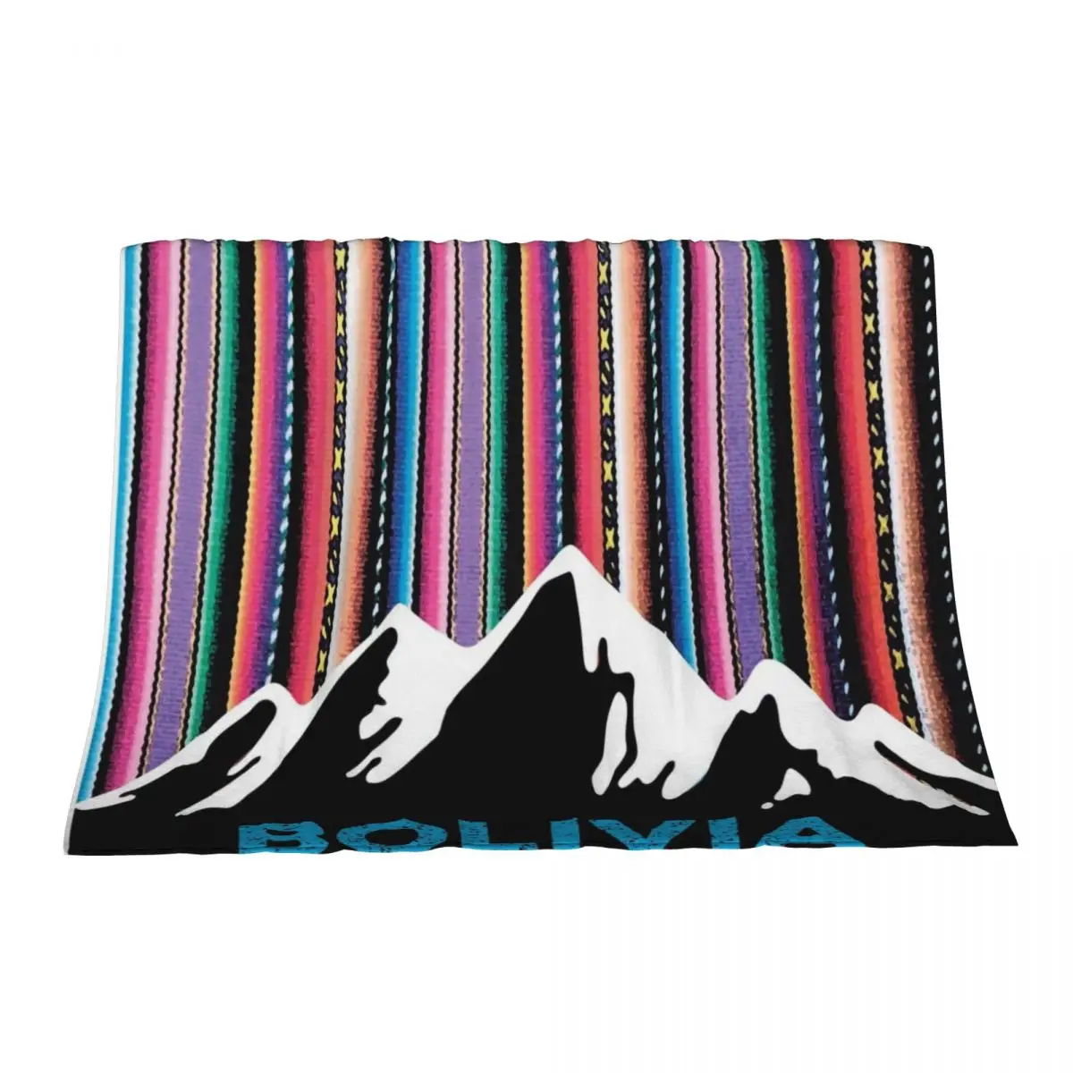

Andean Bolivian mountains and colorful aguayo sky Throw Blanket christmas decoration Flannels Baby anime Blankets