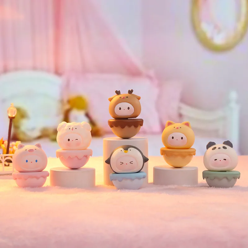 

1/12 шт. самоцентрирующаяся качающаяся фигурка, подарок, офисный декор, фигурка из смолы, милое украшение для рабочего стола, креативный декоративный предмет