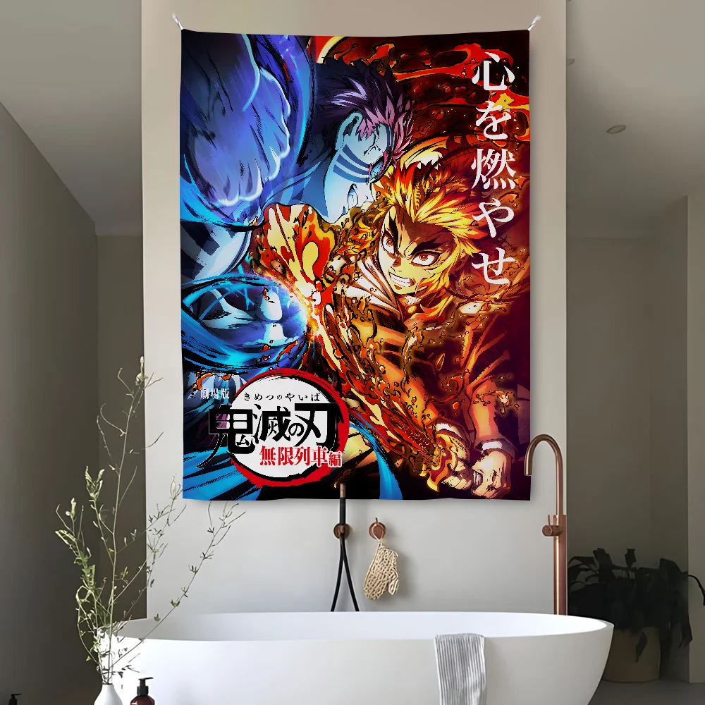 D-Demon S-Slayer Movie Tapestry Perfect For Home&Living Bedroom Decor Wall Art Backdrop Banner