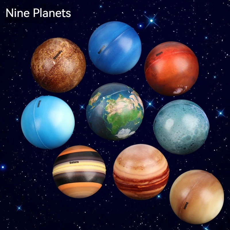 9Pcs Simulation The Solar System Plastic Cosmic Planet System Universe Model Figures Teaching Materials Science Educational Toys