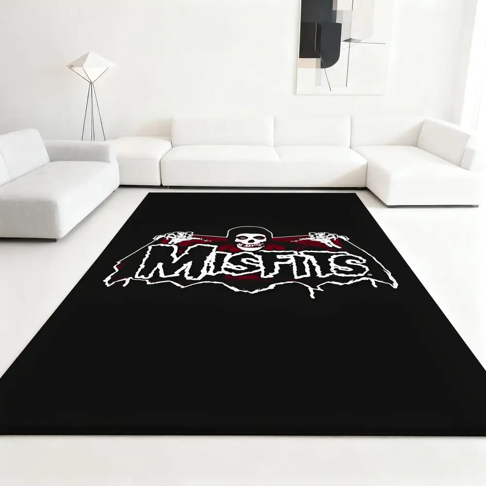 

cool Rock Band-M-Misfits Floor Mat Soft Thickened Absorbent Non-Slip Bedroom Living Room Door Mat Home Decor Flannel Rugs