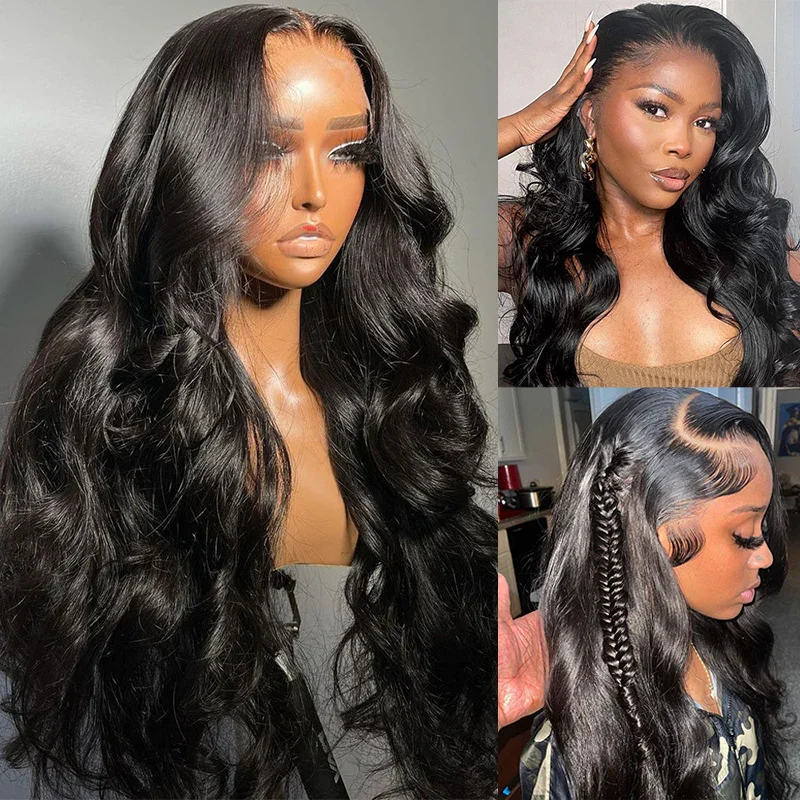 Body Wave Lace Front Wigs Human Hair 13x6 SKINLIKE Real HD Lace Front Wigs Human Hair Pre Plucked Body Wave Glueless Frontal Wigs Human Hair 200% Density for Women