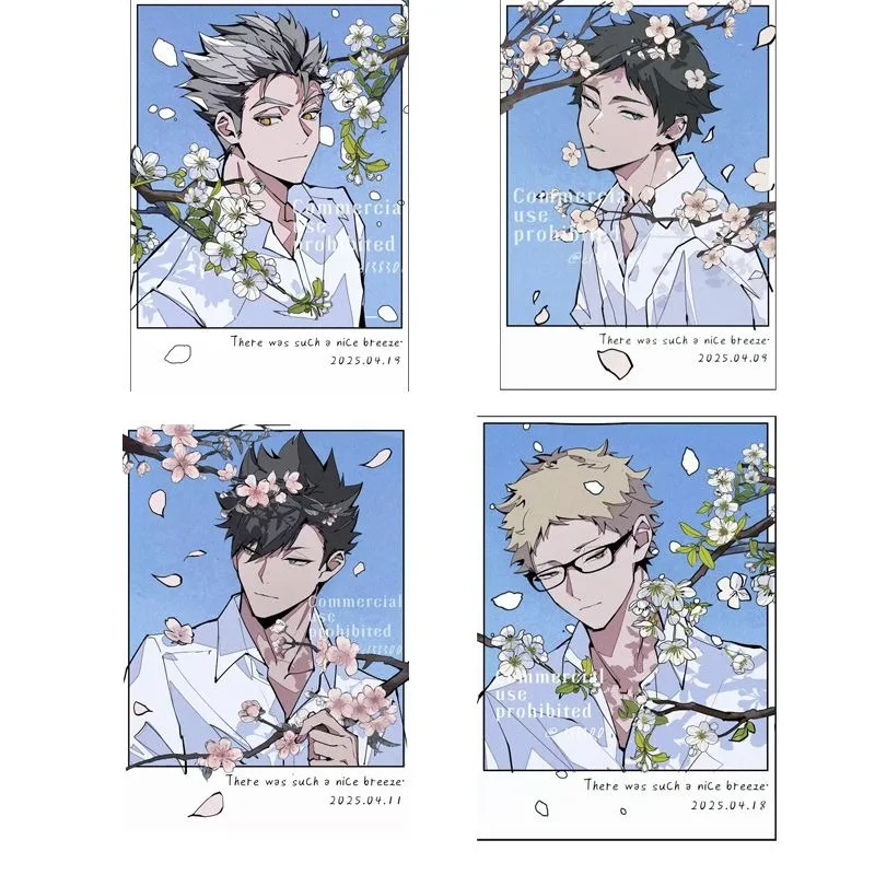 

Haikyuu Anime Small Stickers Kei Tsukishima 3inch Photo Cards LOMO Card Photocard Fans Collection Ornament Gift Diy Phone Case