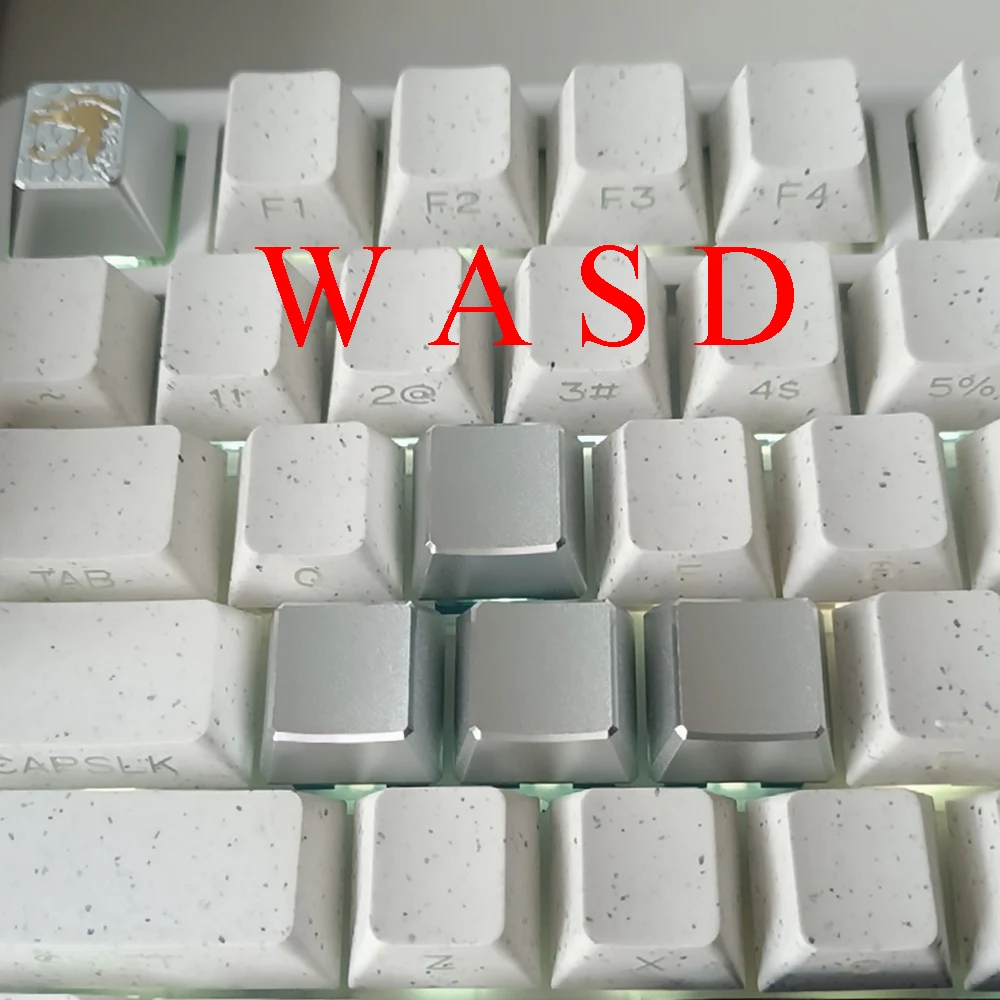 

XDA 1U металлические клавиши на клавиатуру без подсветки, направление WASD, стрелки, колпачки, стандартная механическая клавиатура ESC, персонализированная клавиатура