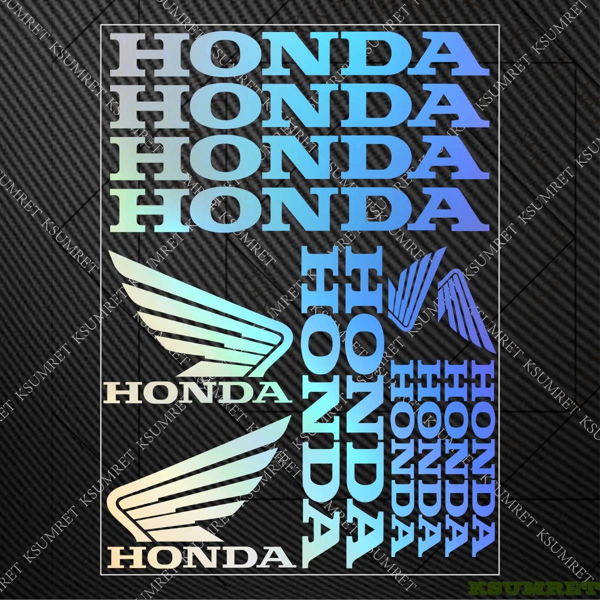 لهوندا دراجة نارية ملصق الشارات خوذة شعار مجموعة