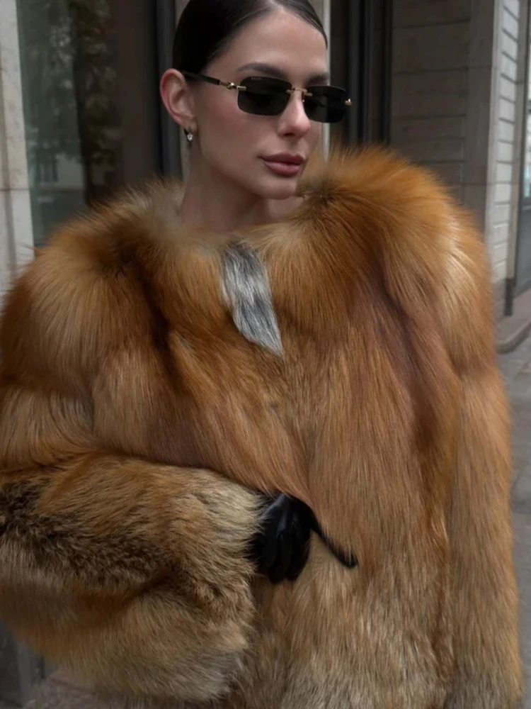 

Женская короткая шуба из искусственного меха лисы, модная, осенне-зимняя, новая повседневная куртка для женщин