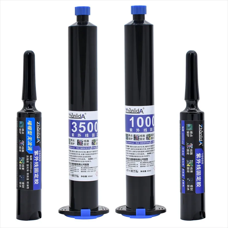 UV Glue Red Blue Black Transparent Color 10ml 50ml for Digital Electronic Components PCB Board Metal Semiconductor Chips
