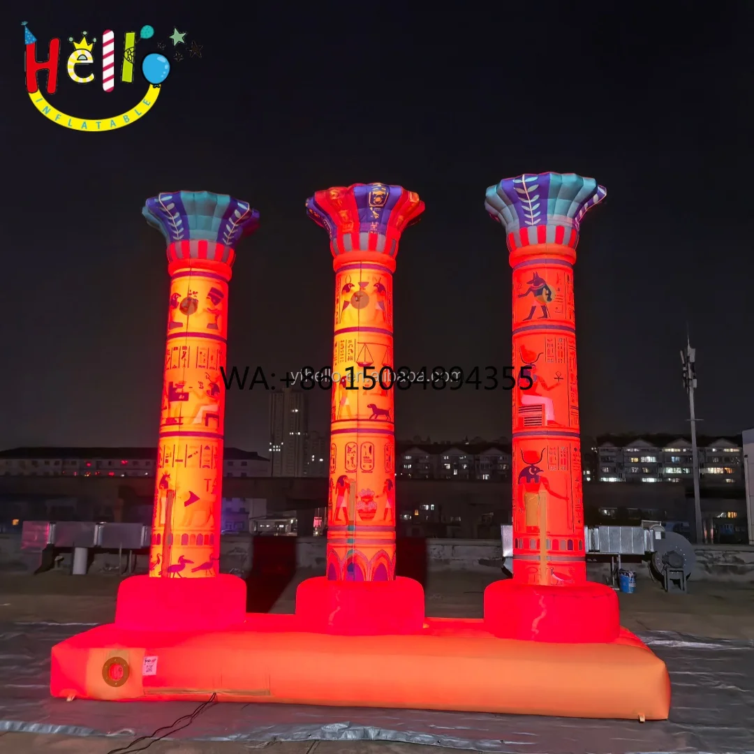 Bespoke Themed Series Inflatable Decorations Inflatable Column Egyptian Element Pillar