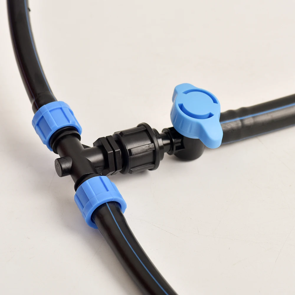 16mm 1/2 inch Garden Pe Hose Splitter Tee Reducer Barb Connector Tap Valve 3-way Water Tube Fitting Drip Irrigation System