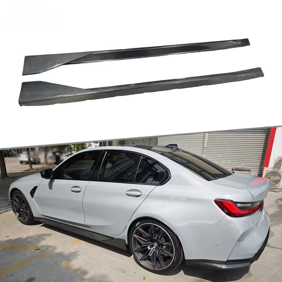 MP Style Dry Carbon Fiber Side Skirts Extension for BMW G80 G81 M3 G82 G83 M4 2021-2025 Side Skirts Aprons Car Accessories
