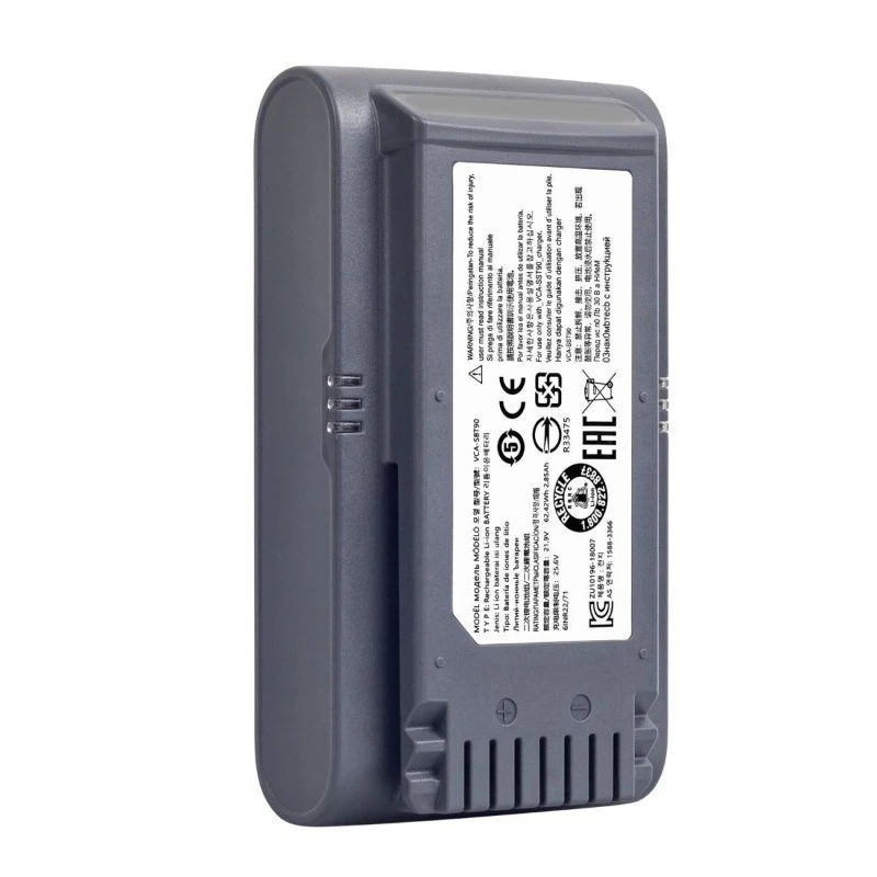 High-Performance New VCA-SBT60 21.6V 2.85Ah-3.4Ah Rechargeable Batteries for Samsung Jet 60 VS15T7032P4 Vacuum Cleaner Battery