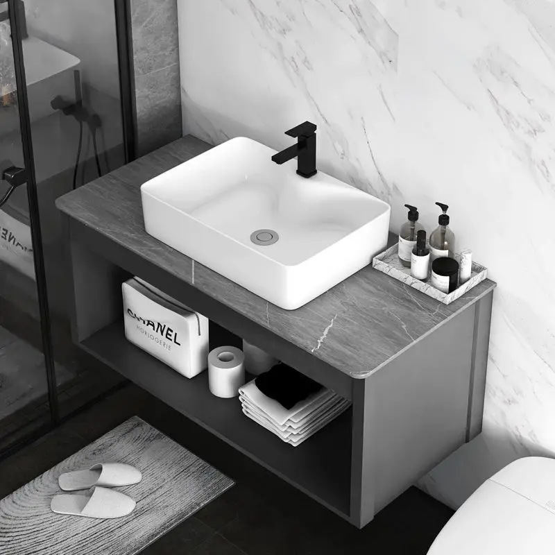 

Washbasin integrated basin Slate bathroom Space aluminum bathroom cabinet Toilet Narrow washbasin