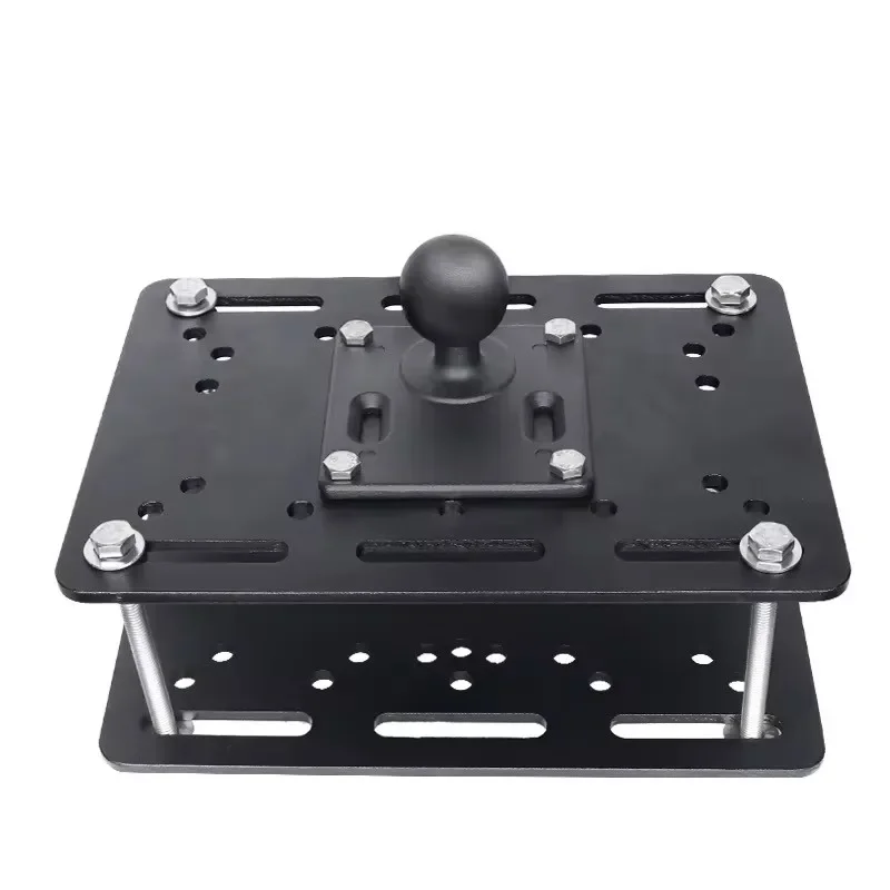 Lift Truck Overhead Guard Double Ball Mount with Large Round Plate compatible with ram mounts