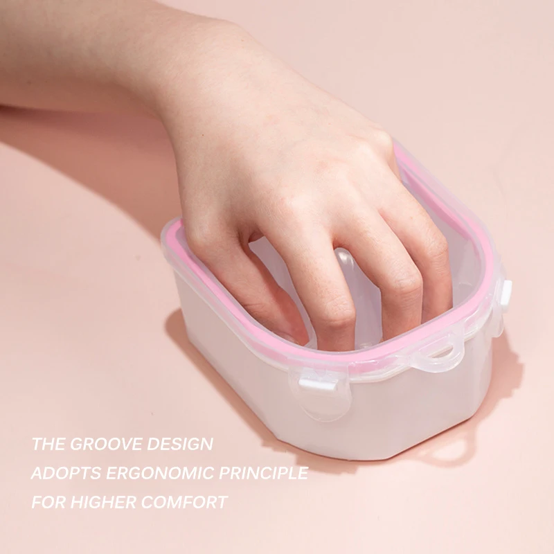 Double-layer insulated hand-soaking bowl for nail art tools, softening dead skin and keratin cleaning and care storage box