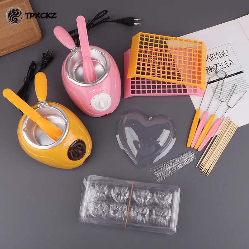 Máquina para hacer Fondue de Chocolate, horno de fusión de Chocolate, olla calefactora electromecánica de Chocolate DIY, herramienta para hornear