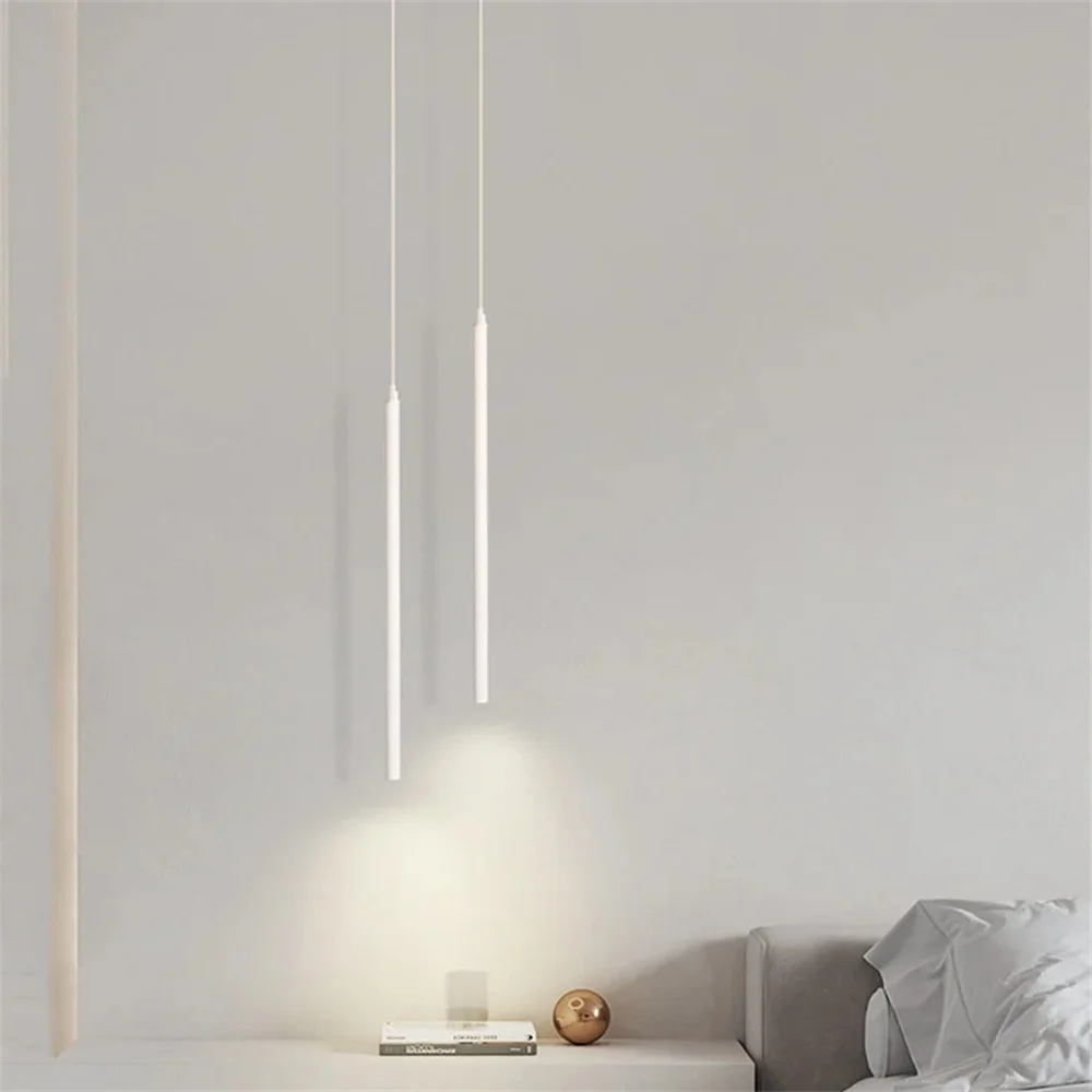AC85-265V Led Pendant Light Dia 19mm Long Tube 40CM/50CM Hanging Lamp 3000K/4000K/6000K Indoor Home Decoration for Bedroom,Foyer