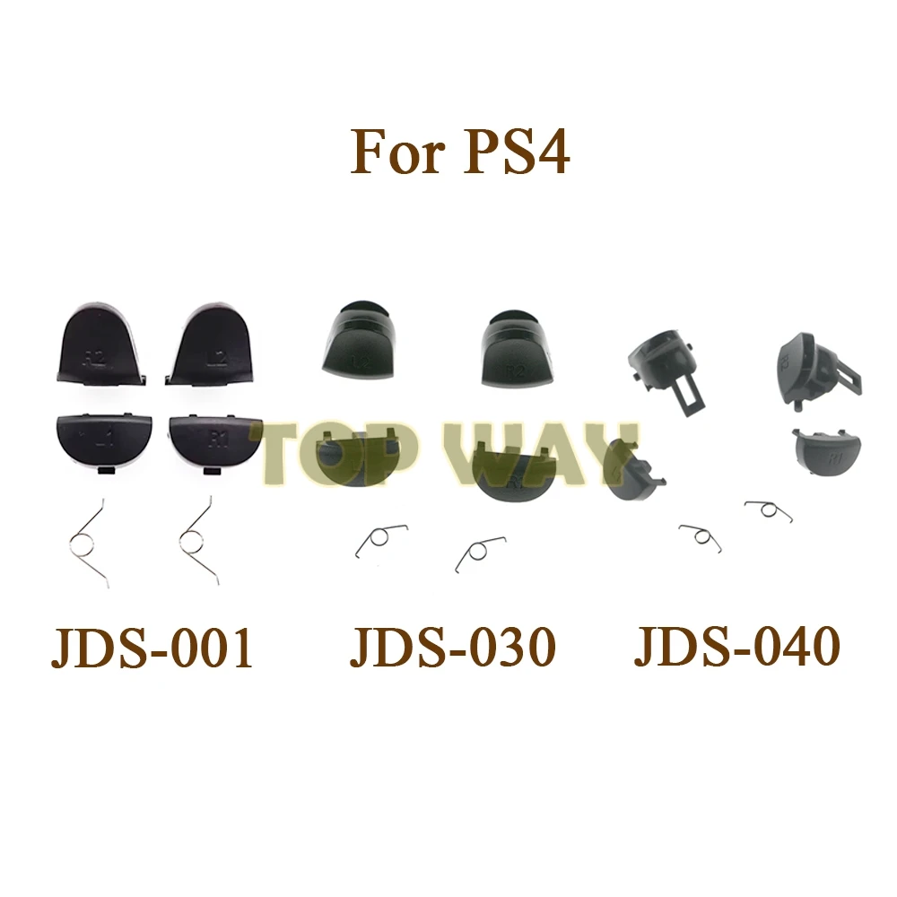 2sets For PS4 Controller JDM JDS 001 011 030 040 L1 R1 L2 R2 Trigger Buttons With Spring JDS-030 JDS-001 Repair Parts