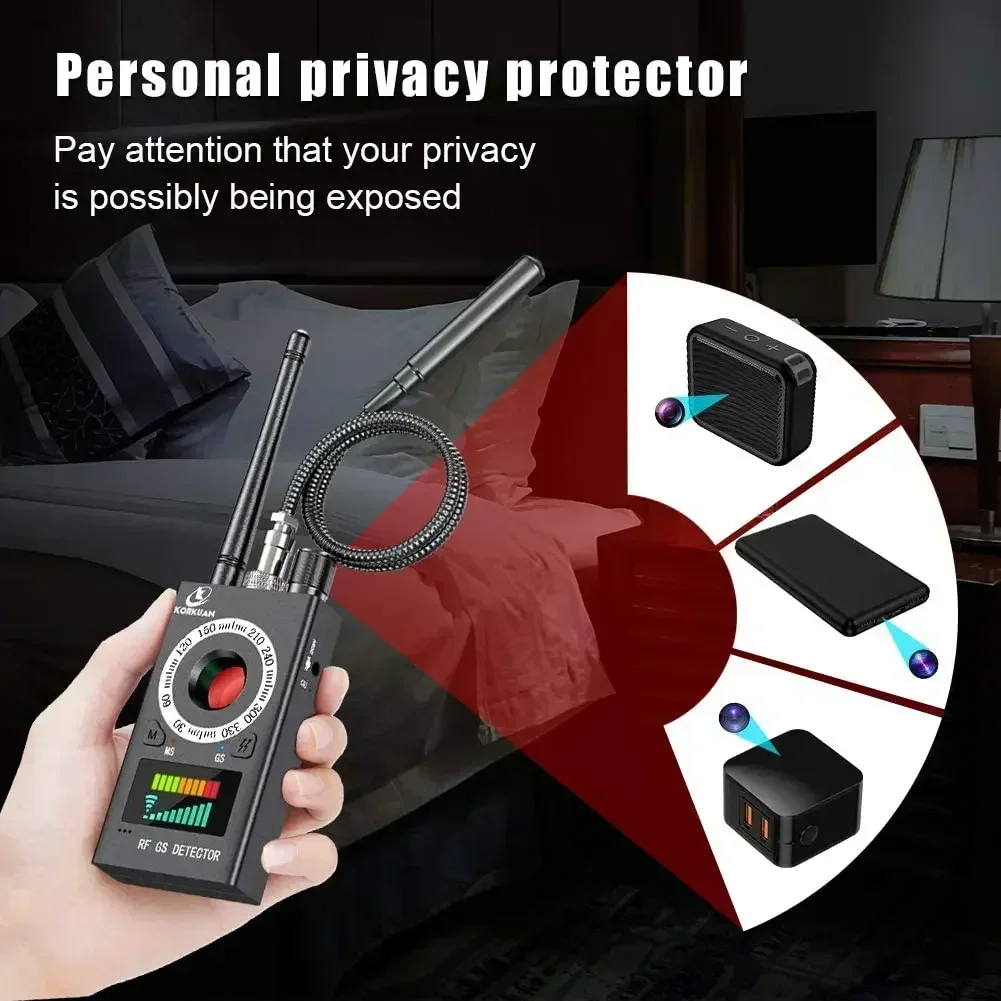 PEGATAH Anti Candid Detector Multi-function Camera Bug Gadgets Wiretapping Finder GPS Signal Lens RF Tracker Detect Anti Camera