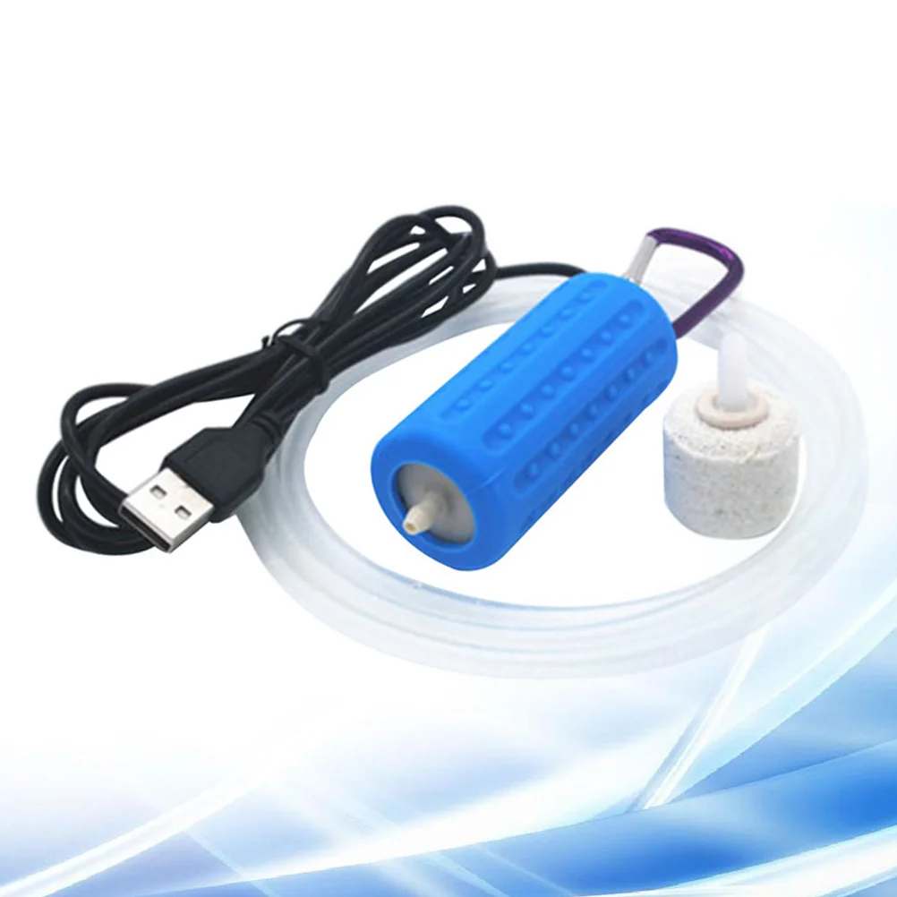 

USB Air Bubble Disk Stone Aerator Aquarium Fish Tank Pond Pump Hydroponic Oxygen Hose Sky-blue Fish Tank Oxygen Air Pump