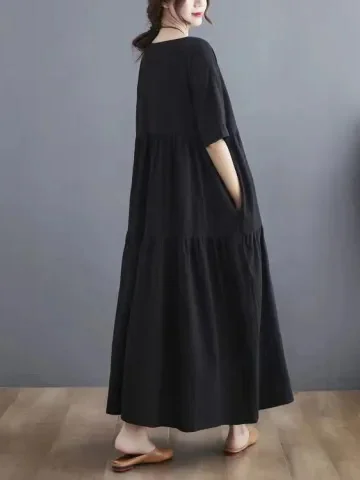 صيف جديد فضفاض القطن Liniment الدكتور البطن إخفاء الشباب تنورة طويلة ort المراكب الشراعية الترفيه ألياف البوليستر تنورة الدكتور