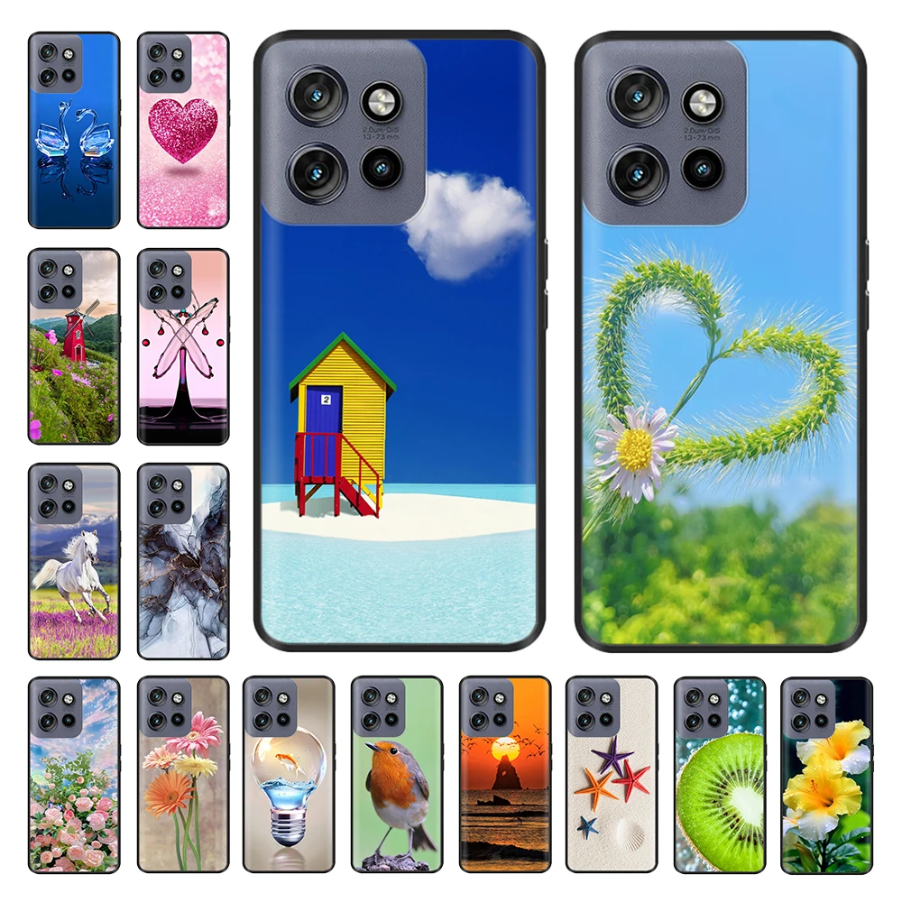 

Phone Case for Moto S50 Back Cover For Motorola Moto edge 50 Neo S50 Soft Black Silicone Bumper Cases Soft Shockproof Shell Capa
