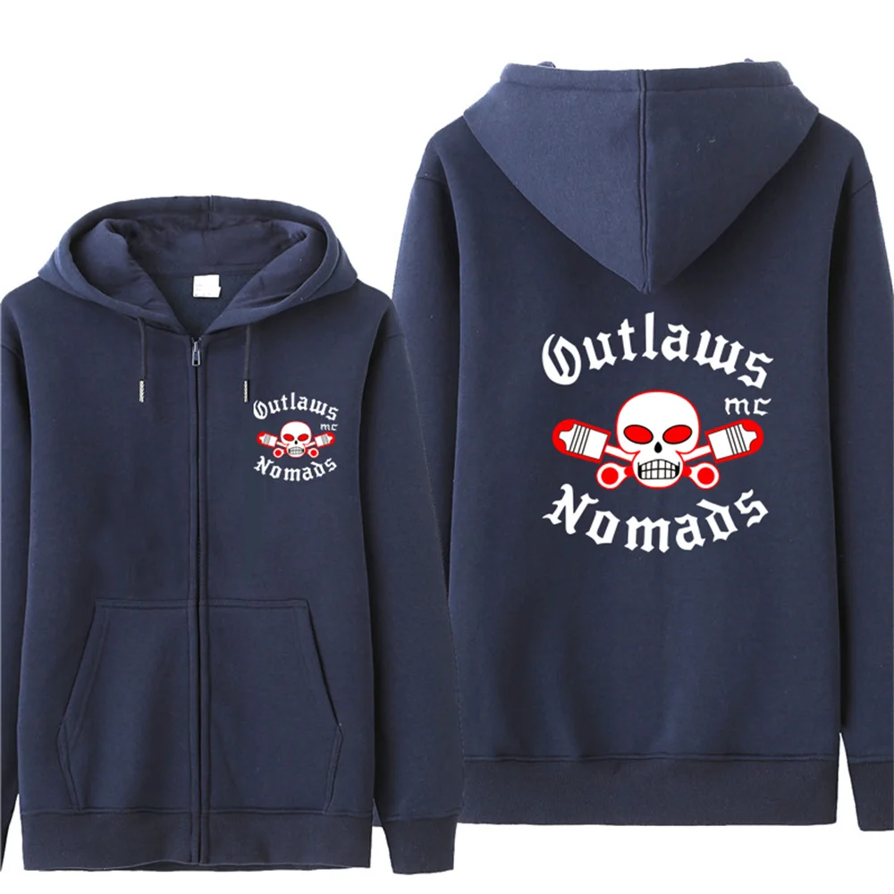 MC Outlaws Nomads Hoodies Men Fleece MC Outlaws Sweatshirt Hoody Unisex Streetwear