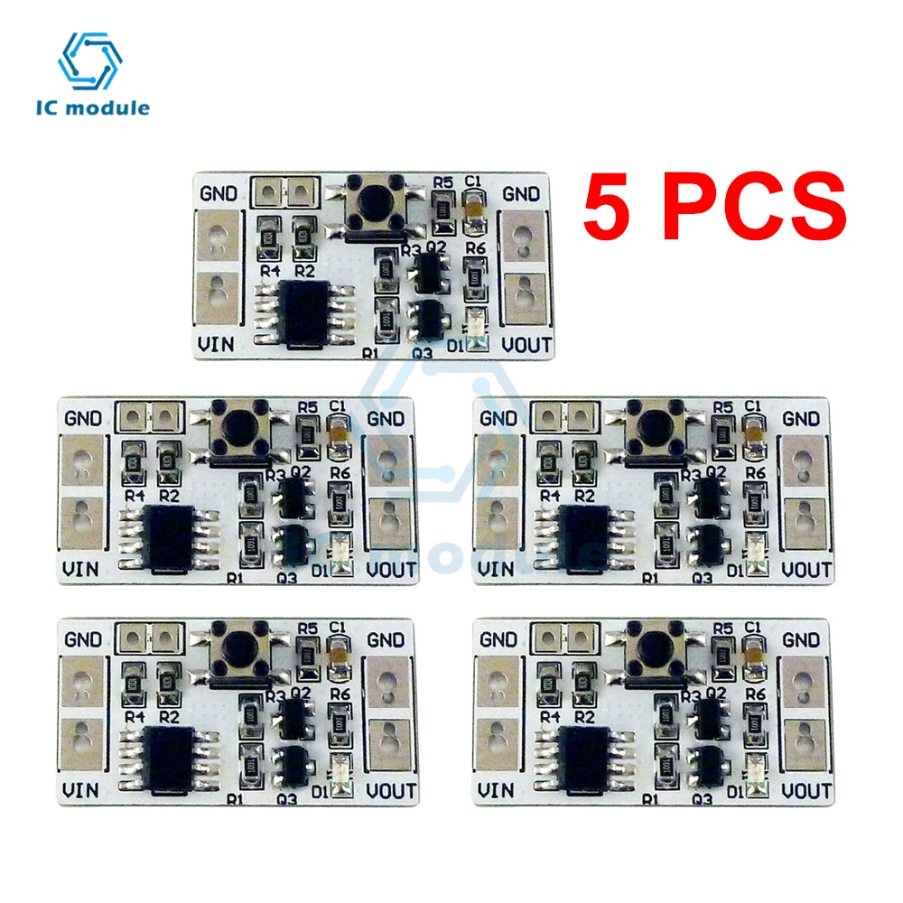 10 Pcs Dc 5V 12V 2A Bistabiele Zelfsluitende Switch Module Led Controller Relais Touch Elektronische Board