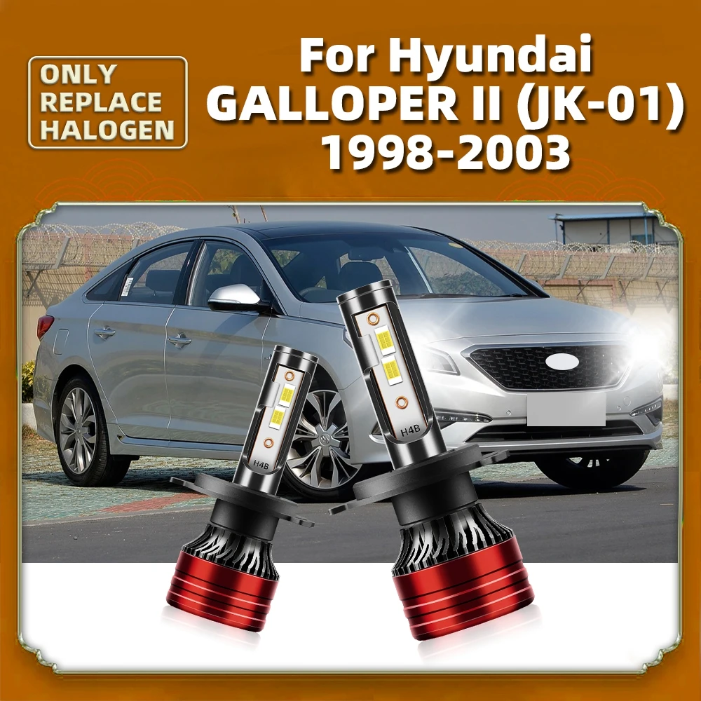 

120W 16000LM CSP H4 LED Headlamp Auto Luces 12V For Hyundai Galloper II (JK-01) 1998 1999 2000 2001 2002 2003 Replace Hi-Lo Beam