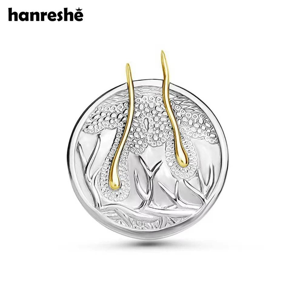 Hanreshe Delicate Hair Follicle Dermatology Brooch Pins Medical Quality Lapel Skin Badge Jewelry Collection for Doctor Nurse