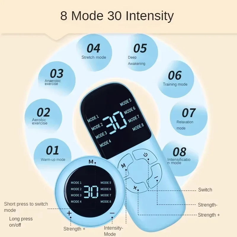 Wireless Electric Arm Massager Deep Tissue Portable Full Body Foot Wristband Fat Burning Hand Training Instrument
