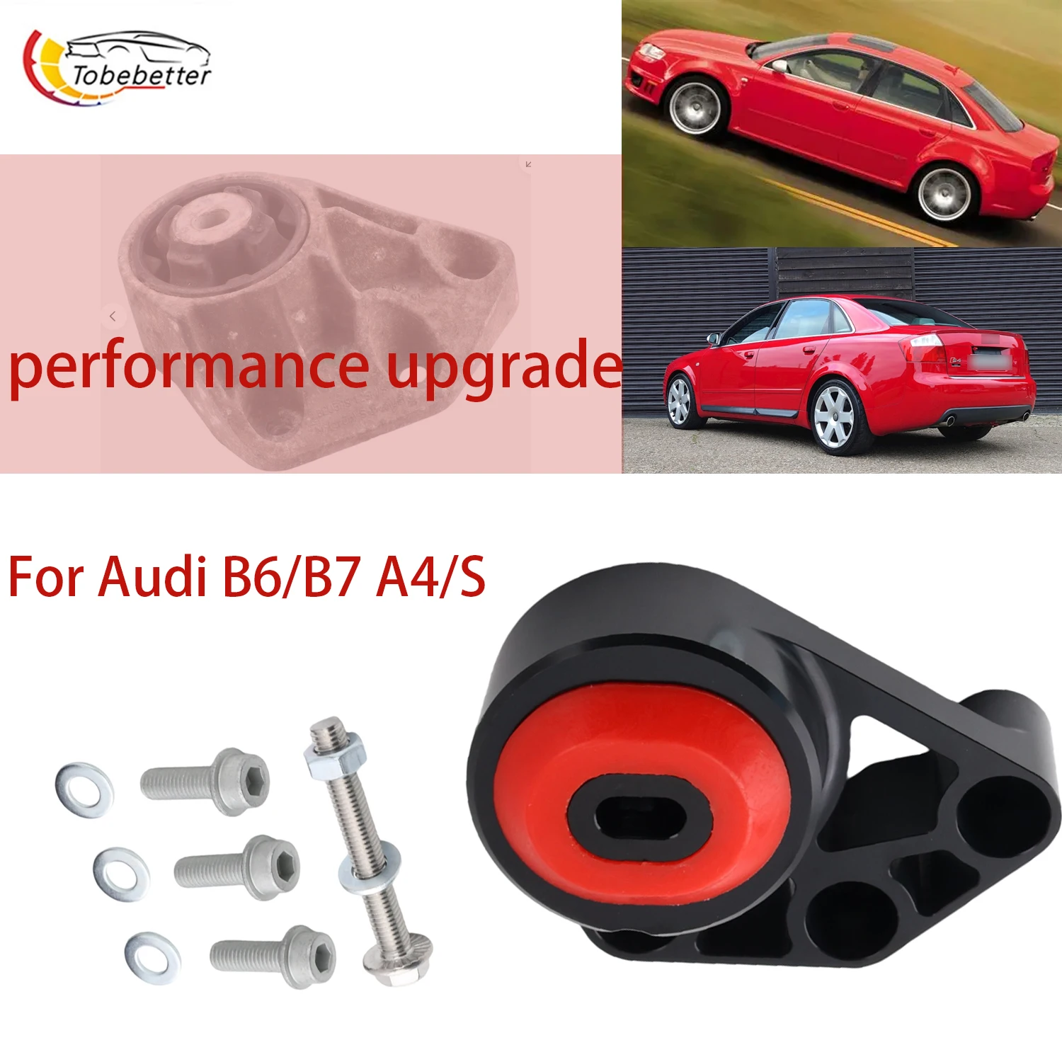 performance Upgrade for Audi A4/S4/RS4 B6/B7 Quattro Rear Axle Differential Holder Mount Bracket billet poly