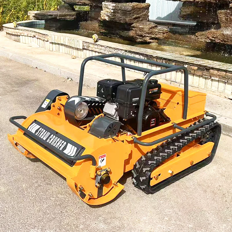 

Customised Remote-controlled tracked mower with 800 mm customised working width for farm and garden