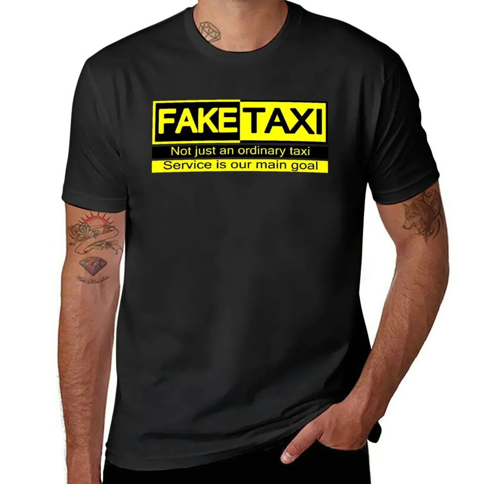 

Новая футболка Faketaxi мужская одежда Винтажная футболка большие размеры футболки для мужчин манга винтажная аниме одежда Мужская Дизайнерская одежда