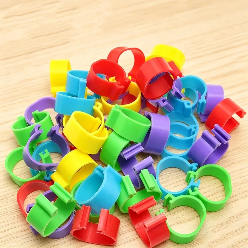 200 pcs Farm Animal ID Rings, Easy Snap-On Apply, suitable for Farm Animal Breeding, Random Color Assortment
