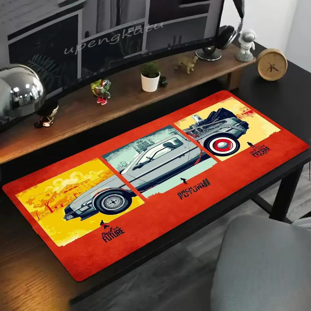 Back To The Future Large Mouse Pad 90x40cm Computer Mousepad Big Keyboard Mat Car Table Carpet Big Desk Mats Rubber Rugs