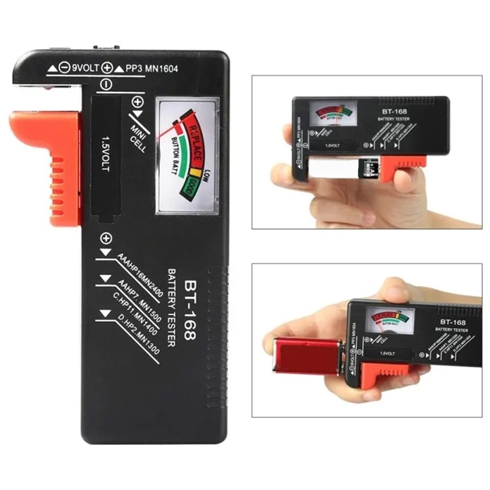 Battery Capacity Tester with Digital Display for AA AAA C D 9V 1 5V Button Cell Batteries Works without Additional Battery