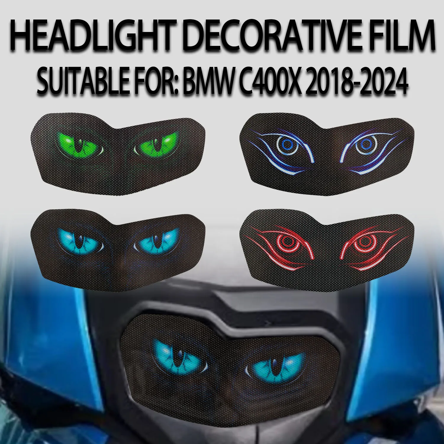 

For BMW C400X 2018-2024 Headlight Protector Sticker Headlight Decorative Film