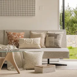 Pillow Living Room Sofa Cushion Bedroom Window Cushion Waist Pillow Light Luxury Jacquard Pillow Cover