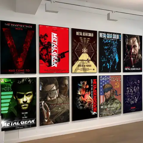 M-Metal Gear S-Solid Whitepaper Poster HD Quality Poster Wall Art Painting Study Room Wall Decor