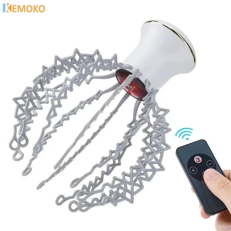 

New Electric Octopus Claw Scalp Massager Therapeutic Head Scratcher Relief Hands Free Hair Stimulation Rechargable Stress Relief