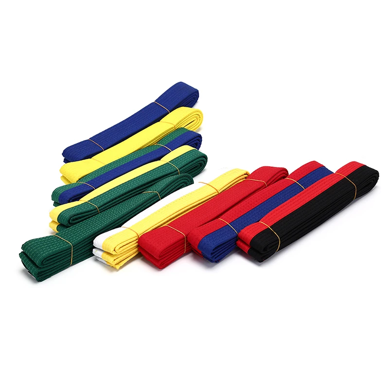 Cinturón de Taekwondo de POLIÉSTER + EVA para Karate, cinturón de artes marciales de Judo al azar, negro, rojo, verde, amarillo, Etc. Pretina para adultos y niños