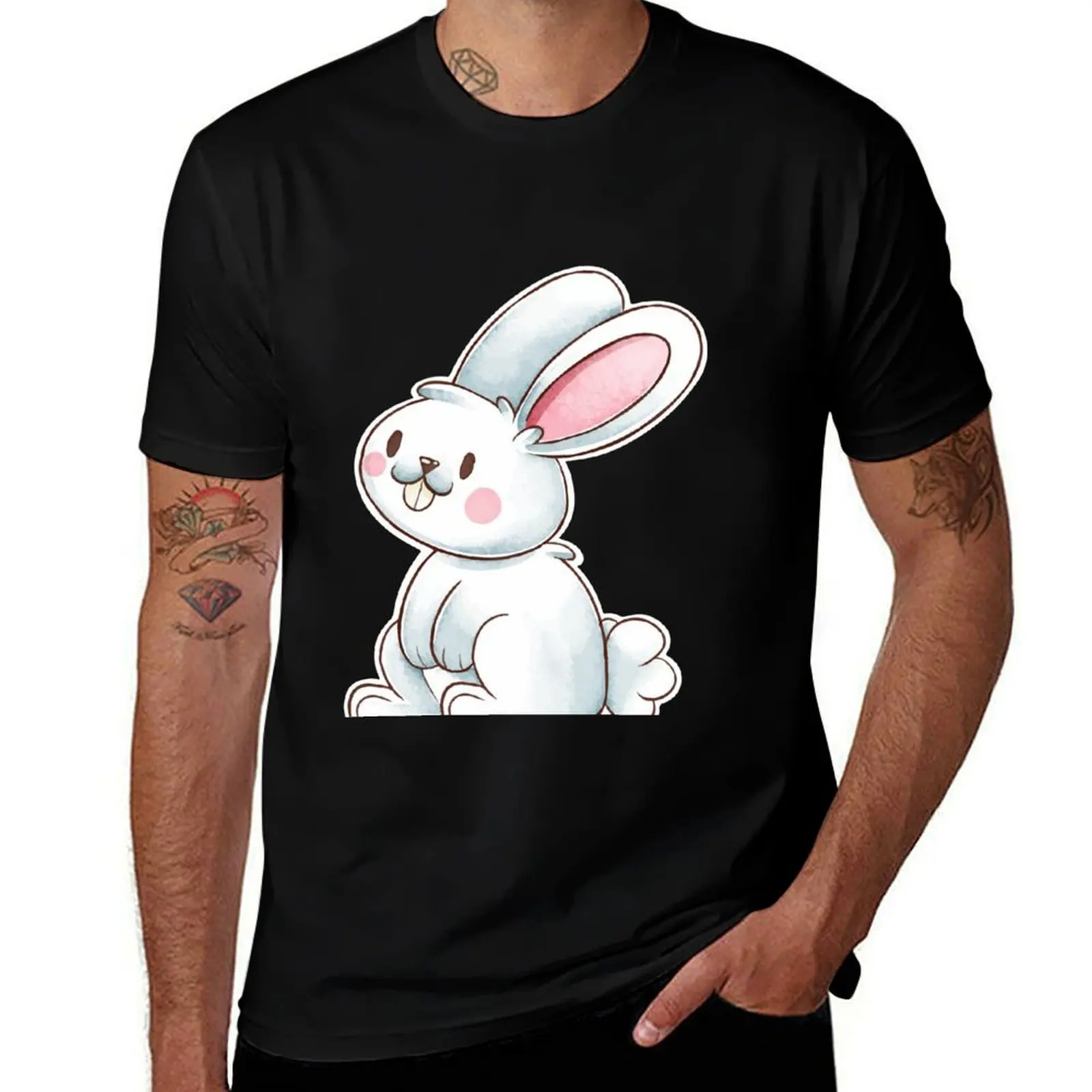 Cute Bunny Rabbit Tie Dye Bow Tie Easter Day Girls Womens T-Shirt vintage cute tops t shirts for men pack
