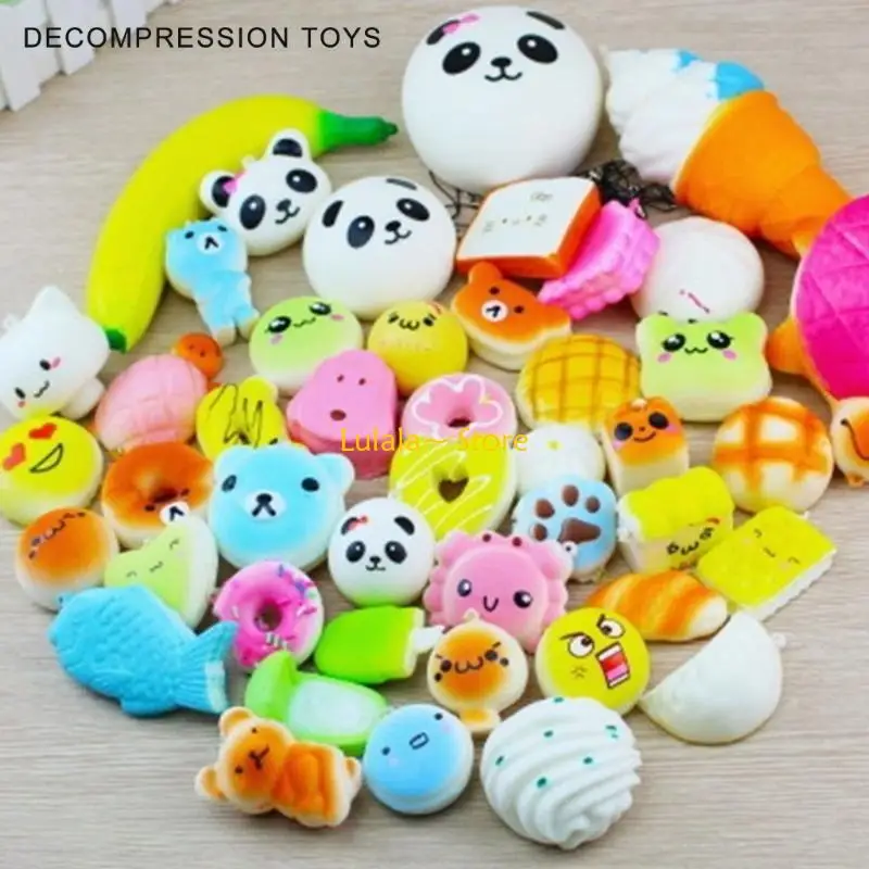 Y4QA 짜낼 장난감 PU 놀이 음식 부드러운 신축성 장난감 사무실 항불안 테이블 Decors 실용 농담 천천히 상승 장난감