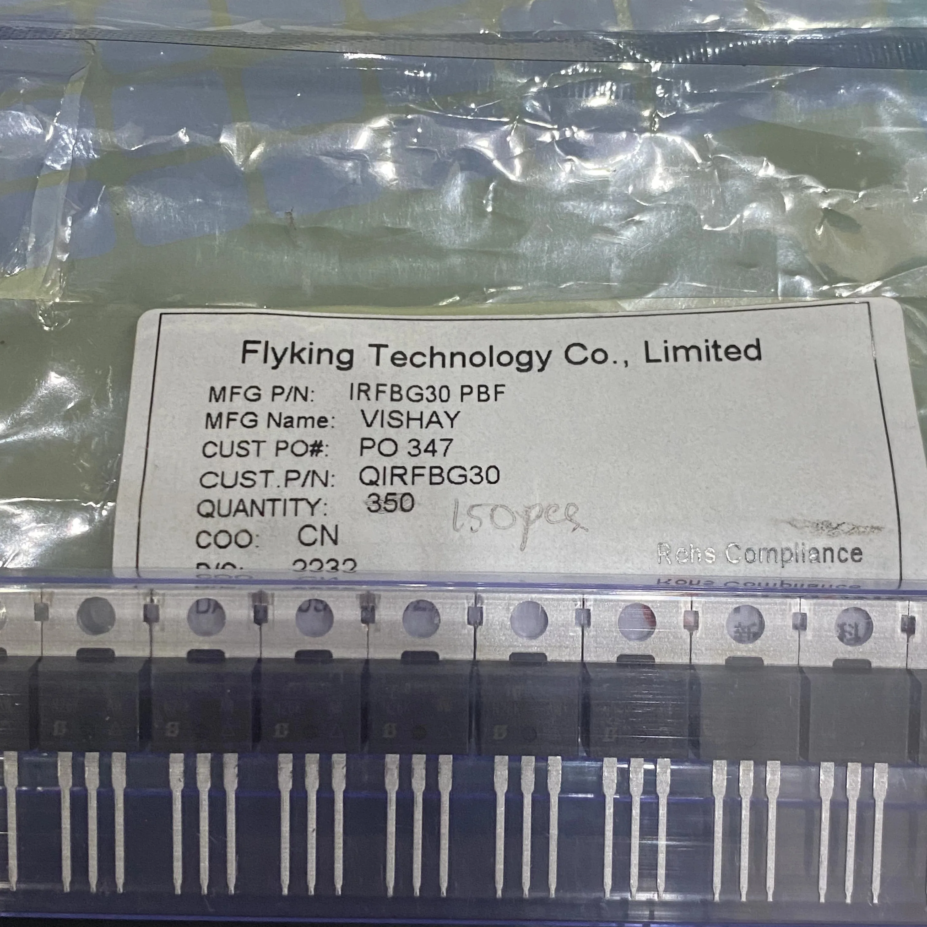 50PCS Brand new original IRFBG30PBF 22+ TO220