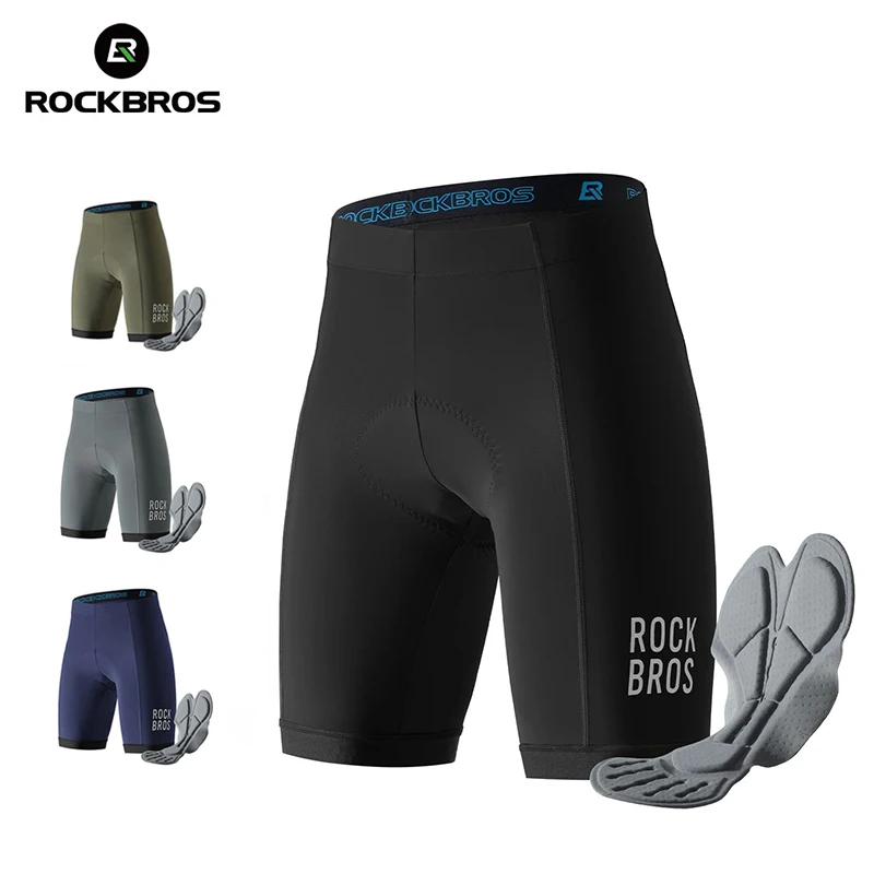 

ROCKBROS Bicycle Shorts Sponge Padded Breathable Lightweight Slim Riding Summer Men's Mountain Bike Road Pants Cycling Equipment