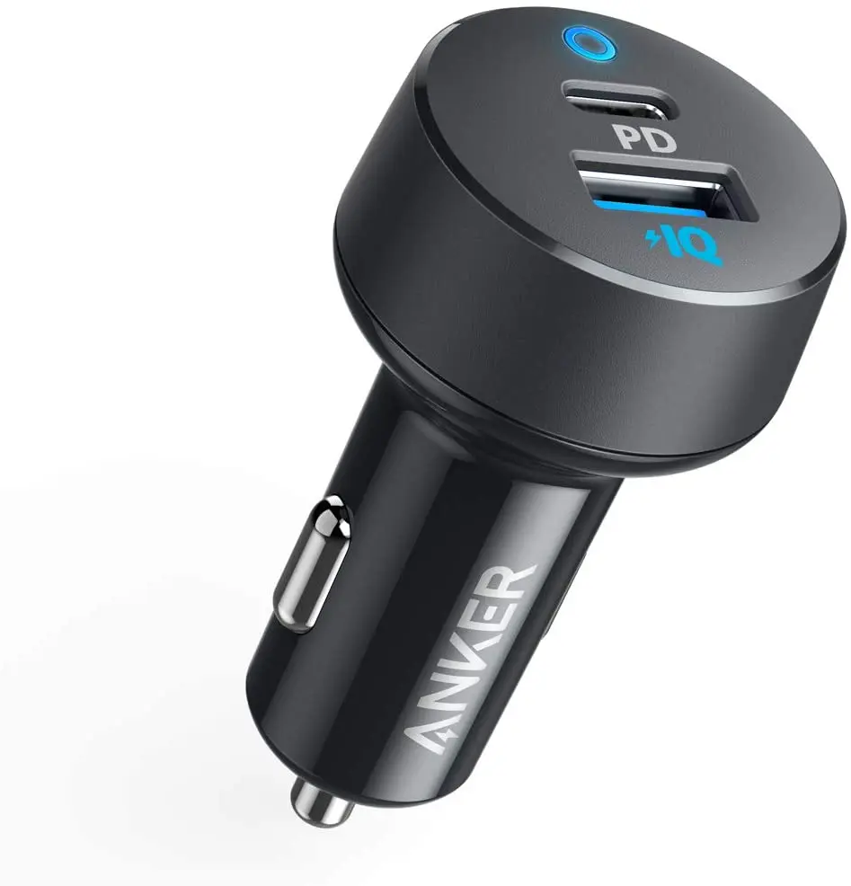 Anker Car Charger USB C, 30W 2-Port Compact Type C Car Charger with 18W Power Delivery and 12W PowerIQ, PowerDrive PD 2 with LED
