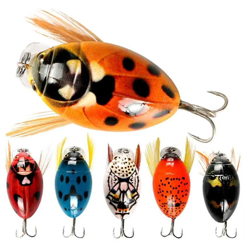 

Fishing Tackle Cicada Bait38mm/4.2g Fishing Lure Insect Bug Lure Sea Beetle CrankFloating Ladybug Hard Bait Bass Carp Noise Bait