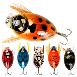 Fishing Tackle Cicada Bait38mm/4.2g Fishing Lure Insect Bug Lure Sea Beetle CrankFloating Ladybug Hard Bait Bass Carp Noise Bait